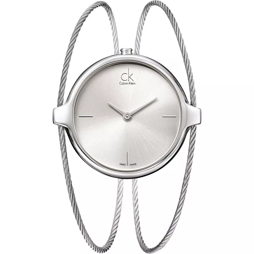 CALVIN KLEIN Agile Silver Bangle Watch 32mm