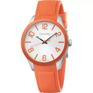 Calvin Klein Orange Silicone Strap Watch 40mm